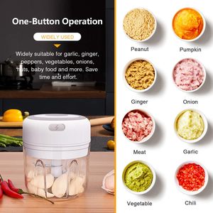 Hachoir à ail électrique sans fil 100 ml, mini, éco-responsable, simplicité moderne, charge USB, multifonction, idéal pour le dropshipping - Product Image 3