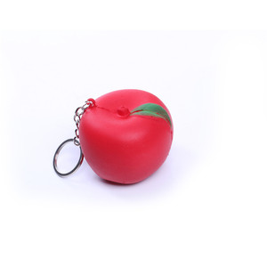 Pelota Antiestrés de Espuma de PU con Forma de Tomate Personalizada de Alta Calidad, Pelota Antiestrés de PU Roja con Forma de Tomate - Product Image 2