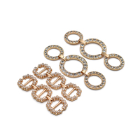 Gran Venta de cadena de diamantes de imitación hebilla de cadena de ropa hebilla de acero inoxidable de lujo personalizada para sujetador/Bikini/ropa de mujer