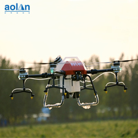 Drone pulvérisateur agricole à fumigation avec autopilotage, haute sécurité, largeur de pulvérisation de 7 à 9 m, construction en fibre de carbone