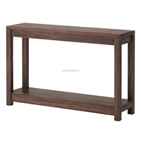Console moderne en bois avec étagères de rangement pour villa, hôtel ou entrée de salon