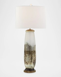 Lámpara de Mesa Moderna de Vidrio con Flores Azules, Pantalla Cuadrada, Iluminación Eléctrica para el Hogar, Decoración para Dormitorio, Sala de Estar, Oficina, Hotel, Habitación de Huéspedes - Product Image 1