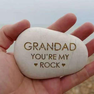 Pierre <span class=keywords><strong>de</strong></span> galets bruts naturels créatifs plats blancs peints à la main bricolage avec décorations <span class=keywords><strong>de</strong></span> dessins animés - Product Image 2