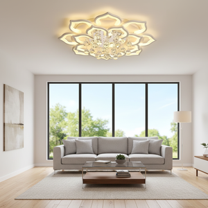 <span class=keywords><strong>Plafonnier</strong></span> moderne personnalisé, nouveau design en forme de fleur de lotus, lampe de plafond en cristal LED pour chambre à coucher - Product Image 5