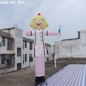 Aufblasbarer Tube Man als Krankenschwester für Krankenhauswerbung, Winkender Aufblasbarer Sky Dancer, Fröhliche Krankenschwester-Figur für Medizinische Werbeaktionen - Product Image 2