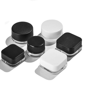 5ml 9ml vuông tròn sáp lọ thủy tinh kem chứa dầu dày nắp đen du lịch xách tay lọ mỹ phẩm đóng gói <span class=keywords><strong>container</strong></span> - Product Image 6