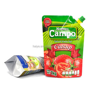 Usine <span class=keywords><strong>d</strong></span>'emballage personnalisé Haiye – Sachet Doypack à bec verseur de qualité alimentaire OEM <span class=keywords><strong>avec</strong></span> buse pour Ketchup, <span class=keywords><strong>Huile</strong></span> de piment, <span class=keywords><strong>Huile</strong></span> de cuisson - Product Image 3