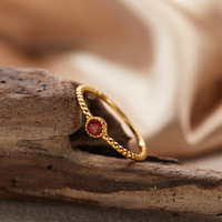 Bague en Argent S925 en Gros, Pierres Précieuses Naturelles, Personnalisable, Saint-Valentin, Empilable, pour Femme, Pierre de Naissance des 12 Mois