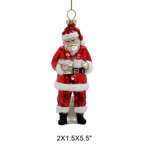 Tête de Père Noël personnalisée très vendue pour décorations de Noël en verre - Product Image 6