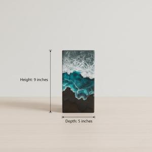 Compre urna de cremación con resina epoxi multicolor y superficie pulida de madera artesanal. Urna de cremación en venta por exportadores. - Product Image 3