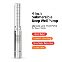 Pompe submersible multi-étages 4 pouces en acier inoxydable 304 pour puits profond, haute pression, pour l'agriculture et la maison