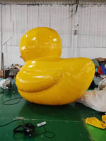 Vente en gros en plein air sortie publicitaire d'usine 5m Pop Up Animal géant gonflable canard en caoutchouc jaune costumes de canard jouet à vendre