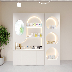 Sang trọng Beauty Salon ánh sáng hiển thị Kệ mỹ phẩm móng tay chăm sóc da đứng Tủ cửa hàng hiển thị kệ lưu trữ giá - Product Image 3