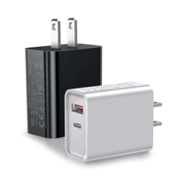 Chargeur rapide ultra-plat 45W GaN pliable avec prise UK, double USB A + Type C PD QC, adaptateur secteur pour iPhone, iPad, Samsung