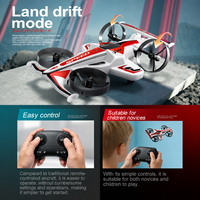 Voiture volante RC 2 en 1, mode terrestre et aérien, quadricoptère 2.4G avec maintien d'altitude, retournement à 360°, lumières LED