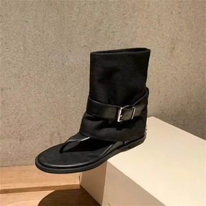 Women Summer <b>Gladiator</b> Ankle Boot <b>Sandals</b> Buckle Strap Flat Heel Height Increasing Shoes Non Slip Fashion Ladies Shoes - Product Image 2
