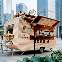 Op maat gemaakte, aanhangbare koffie- en foodtruck, vintage mobiele cateringtrailer, volledig uitgerust, mini foodtruck te koop