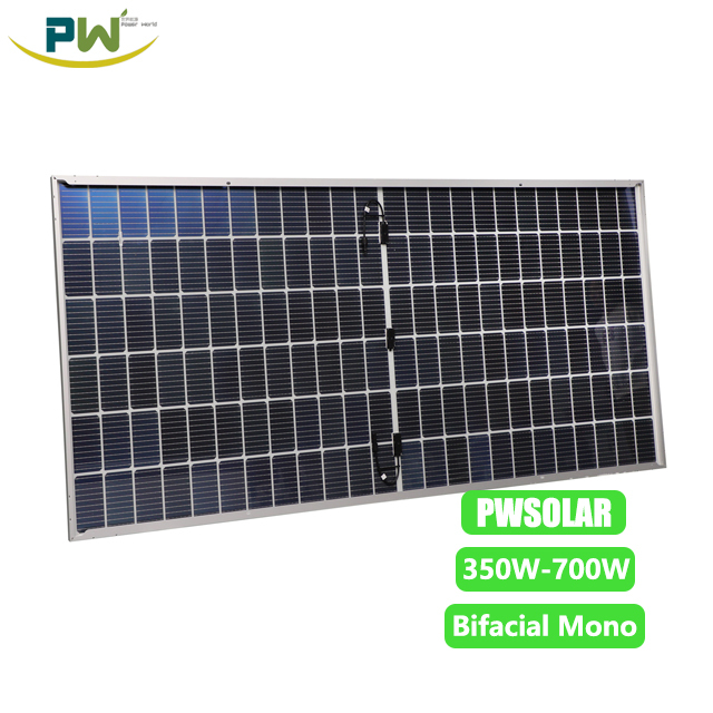 Chinese Manufacturer Price 495W 144 Cells Series Double Glass Bifacial Mono Solar Panel for Home Solar Power System