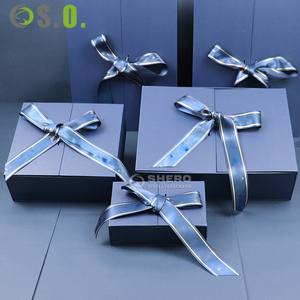 Customized logo New Arrival Double Open Packing <b>Gift</b> Boxes with <b>Ribbon</b> Closure - Product Image 6