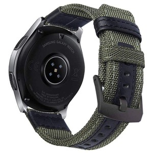 Bracelet de montre en nylon et cuir pour homme, vente chaude transfrontalière, pour <span class=keywords><strong>Samsung</strong></span> <span class=keywords><strong>Gear</strong></span> S3 <span class=keywords><strong>S2</strong></span>, nylon 20 mm 22 mm - Product Image 3