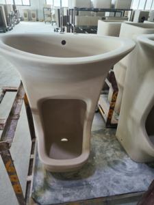 Lavabo à double niveau pour le lavage des <span class=keywords><strong>pieds</strong></span> dans les mosquées islamiques, <span class=keywords><strong>salle</strong></span> <span class=keywords><strong>de</strong></span> <span class=keywords><strong>bain</strong></span> autonettoyante, lavabo en céramique pour le wudu, fabricant - Product Image 5