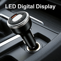 Transmisor FM Bluetooth SUNDA de 40W, Cargador de Coche con Carga Rápida PD QC, Doble Puerto, Llamadas Manos Libres, Reproductor de Música, Cargador de Teléfono para Coche