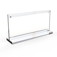 Cadre de présentation de billets de banque en acrylique premium, base noire - 20x10,5 cm, vitrine transparente pour collectionneurs, décoration de bureau, service de découpe