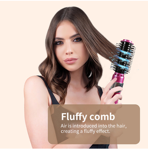 Ulelay 240V European International Travel Size Mini Hair Dryer Brush Set 9 en 1 Professional Ionic Tools <span class=keywords><strong>Kit</strong></span> White - Product Image 5