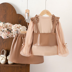 Conjunto de Ropa de Otoño para Niñas Pequeñas, Diseño con Volantes, 3 Piezas - Product Image 4