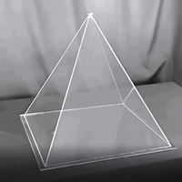 acryl pyramiden-box kunststoff pyramidenflasche klar booster-ständer plexiglas-display-box