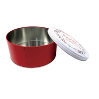 Conteneur de stockage en fer blanc à impression personnalisée Boîtes de conserve CMJN pour bonbons alimentaires pour gâteau Conteneur à cupcake CN;GUA Recyclable Round Metal Iso
