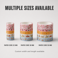 Ruban Washi Personnalisé Numérique, Autocollants Mignons, Papeterie DIY pour Journal
