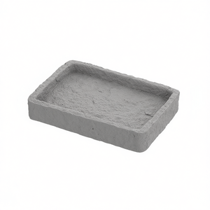 Jabonera de arena gris 11.8x8.3xH2 cm rectangular de material natural para uso en baño y cocina - Product Image 3