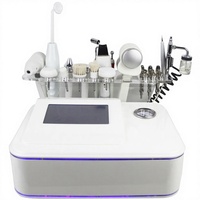 Appareil facial multifonctionnel galvanique haute fréquence 10/11 en 1 pour salon de beauté professionnel, équipement de vapeur de sel, US/IT