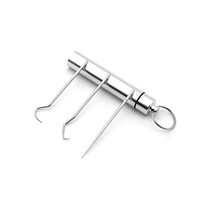 1 ensemble de cure-dents métal acier inoxydable nettoyage Oral fil dentaire cure-dents Portable