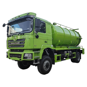 Camión de succión de aguas residuales Shacman F3000 4X2 con bomba de vacío de circulación de agua para limpieza de lodos de alcantarillado municipal - Product Image 1