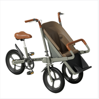 Poussette de voyage portable à trois roues pliable avec contrôle parental pour mère et enfant