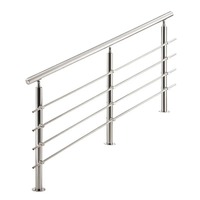 Système de garde-corps rond en acier inoxydable à prix abordable avec barre de guidage pour escaliers