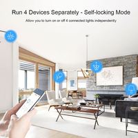 Interrupteur WiFi SONOFF 4CH R3, 4 canaux, interrupteur intelligent DIY, interrupteur à distance par application, contrôleur intelligent pour la maison sans fil, fonctionne avec Alexa et Google Home