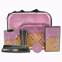 Kit de fumeur Sac à tabac avec pot de rangement Machine à rouler les cigarettes Plateau à rouler Accessoires de fumeur