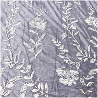 2025 nouveau Design velours paillettes broderie tissu motif floral complexe pour une utilisation de mariage