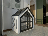 Grande caisse pour chien Meubles de luxe pour chenil pour chien Maison intérieure en bois pour chien