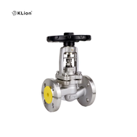 Válvula de Globo KLION RTS WJ41 SS304 316 con Sello de Fuelle y Control Manual PN16 PN25, para Aceite Caliente, Vapor y Agua a Alta Temperatura DN15
