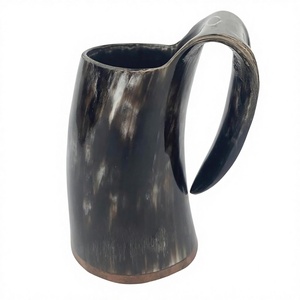 Nueva llegada: Taza de cerveza moderna hecha a mano con cuerno de búfalo, impermeable, decorativa y reutilizable - Product Image 5