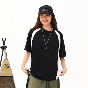 เสื้อยืดคอกลมแขนสั้น ยูนิเซ็กซ์ น้ำหนัก 240 กรัม ผ้าฝ้าย 100% ตัดต่อสีที่หน้าและหลัง - Product Image 2