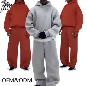 Conjunto de Moletom Premium de Luxo para Homens com Capuz e Calça Jogger de Algodão Personalizado com Logo, Estampa Digital e Bordado - Product Image 1