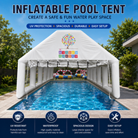 Tente de piscine gonflable résistante aux UV, imperméable, grande tente gonflable pour piscine de jardin, installation rapide, jeux aquatiques en plein air