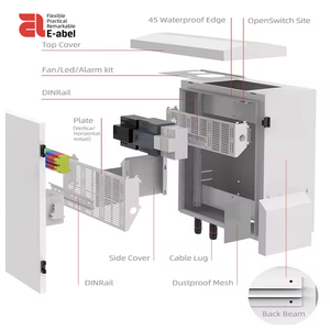 Eabel poste montado NEMA4 gabinete de metal personalizado IP65 caja eléctrica de telecomunicaciones caja de proyecto de telecomunicaciones industriales - Product Image 3