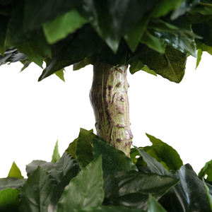 Arbres topiaires artificiels en pot 110 cm, 2 boules en PE/bois enduit résistant aux UV, verdure <span class=keywords><strong>laurier</strong></span>, décoration maison et bureau - Product Image 4