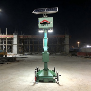 Torre di Illuminazione Mobile con Pannelli Solari, Fari LED Solari per Illuminazione Stradale e Costruzioni - Product Image 6